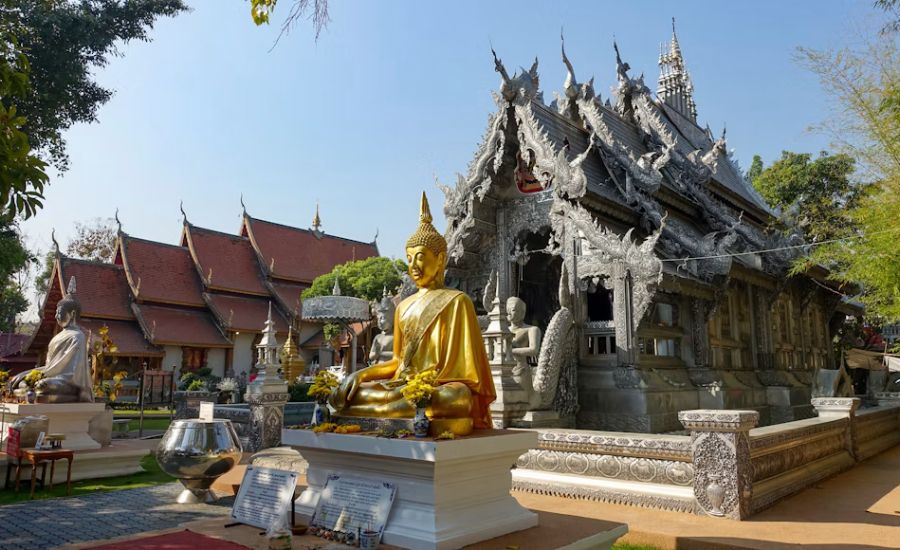 The intricate silver architecture of Wat Sri Suphan in Chiang Mai's Old City