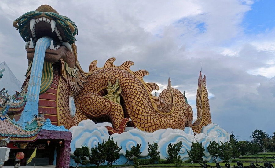 A magnificent view of the Dragon Descendants Museum in Suphan Buri