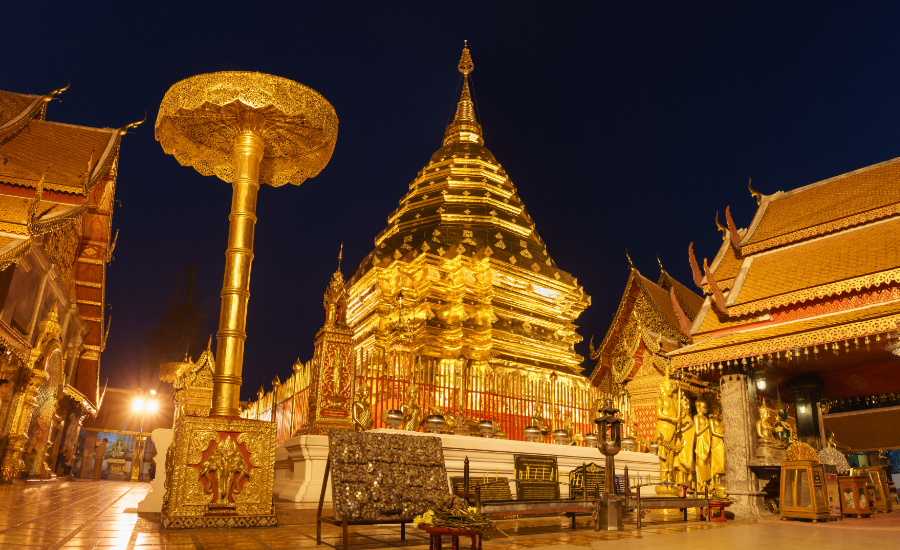 The golden Chedi of Wat Phrathat Doi Suthep