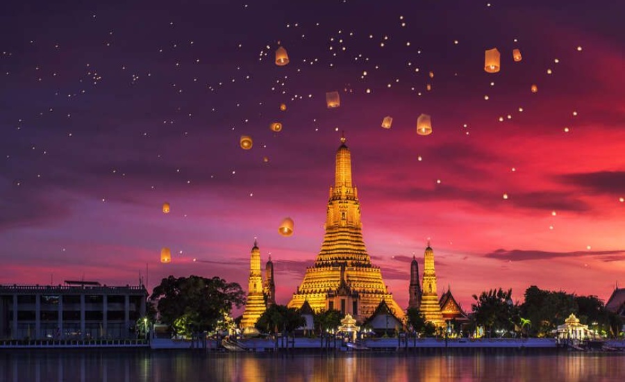 Beautiful riverside festivals in Bangkok - one of the best places to visit in Thailand in November