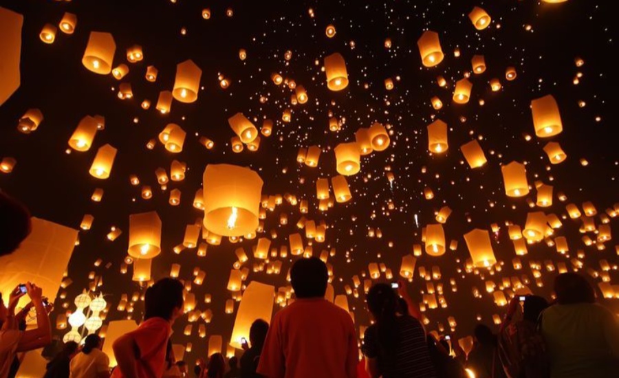 Chiang Mai lanterns, showing the best places to visit in Thailand in November