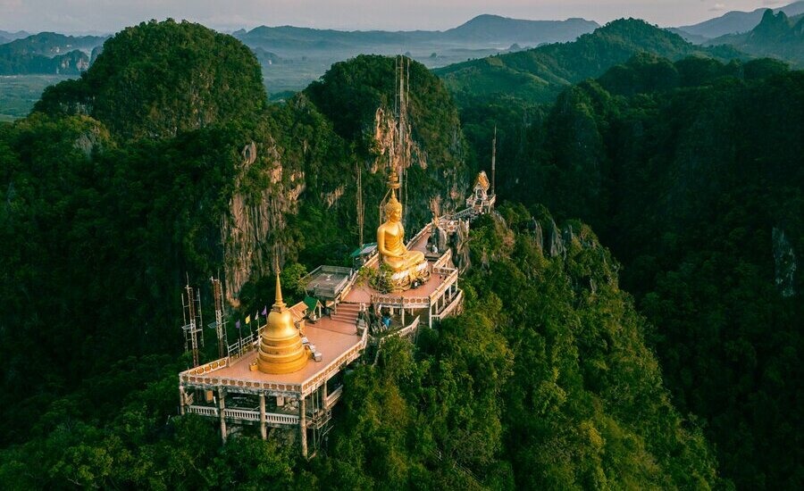 Tiger Cave’s Buddha seen from afar