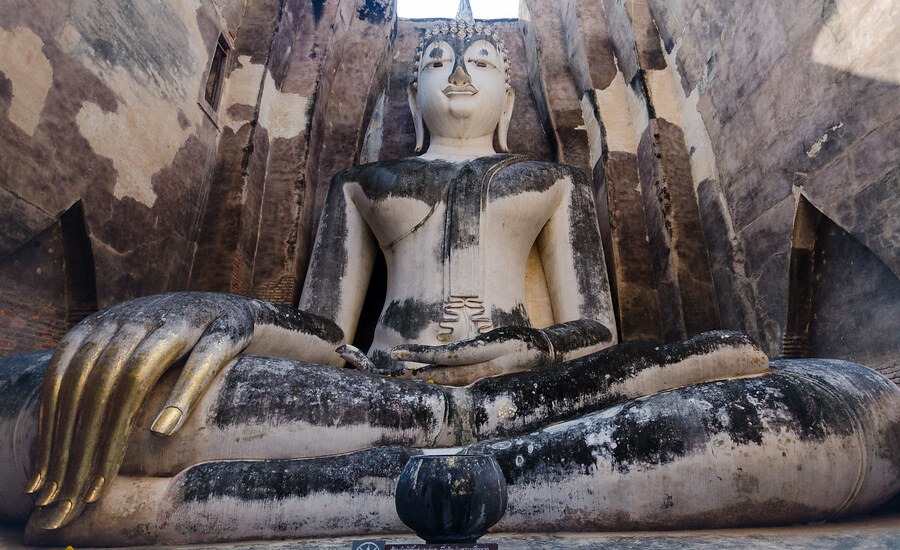 The Phra Achana Buddha statue inside the Wat Si Chum, Sukhothai Historical Park