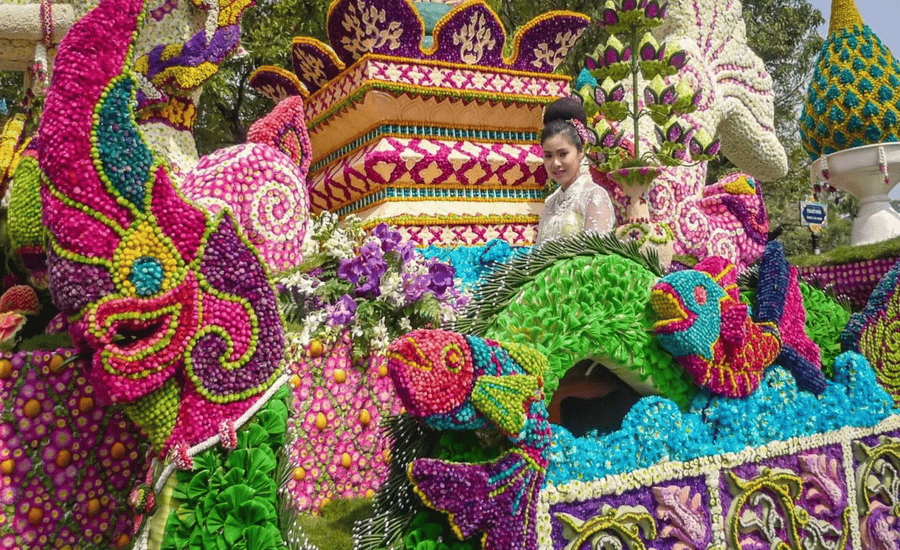 Blooming colors take over Chiang Mai in January festival season