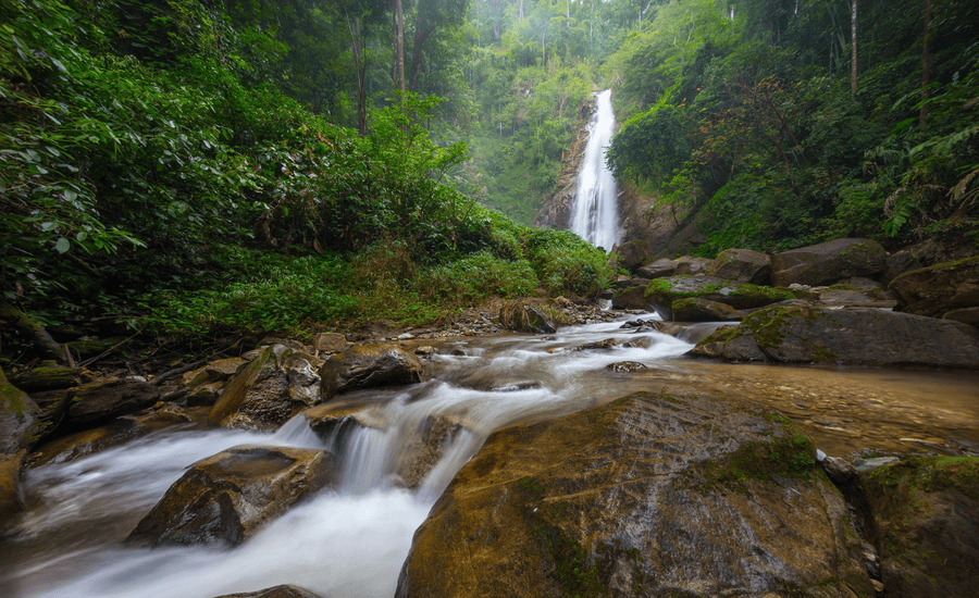The majestic Khun Korn waterfall in Chiang Rai