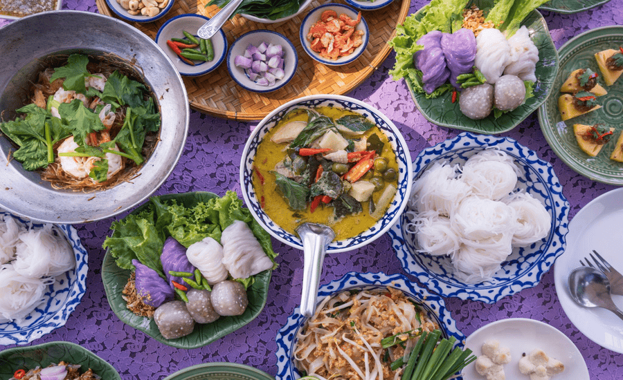 A flavorful table of Thai cuisine, Thailand
