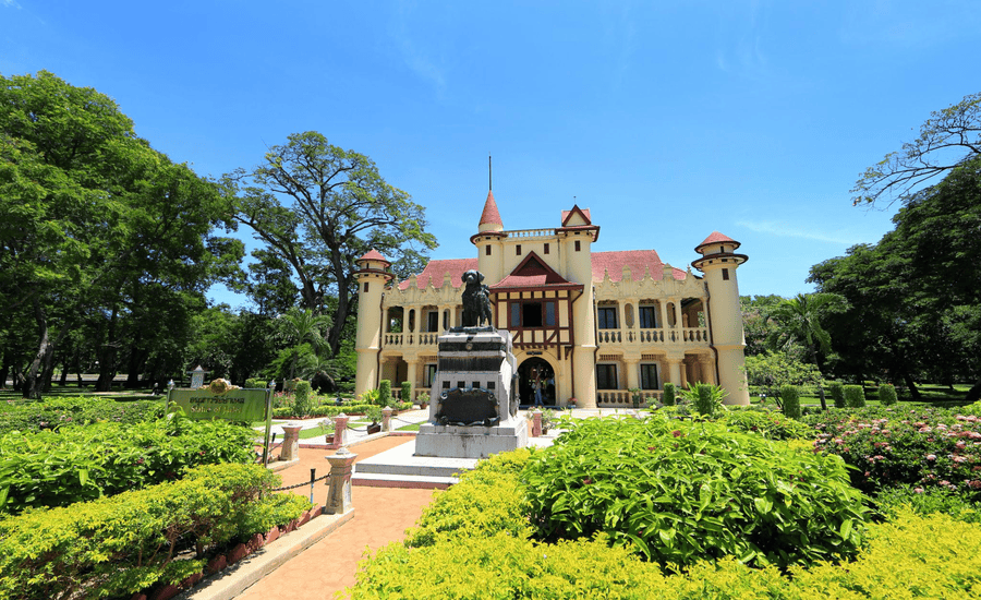 European castle style of Sanam Chan Palace in Nakhon pathom