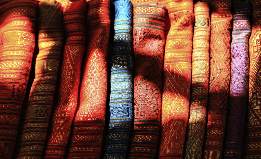 A beautiful collection of unique Thai silk