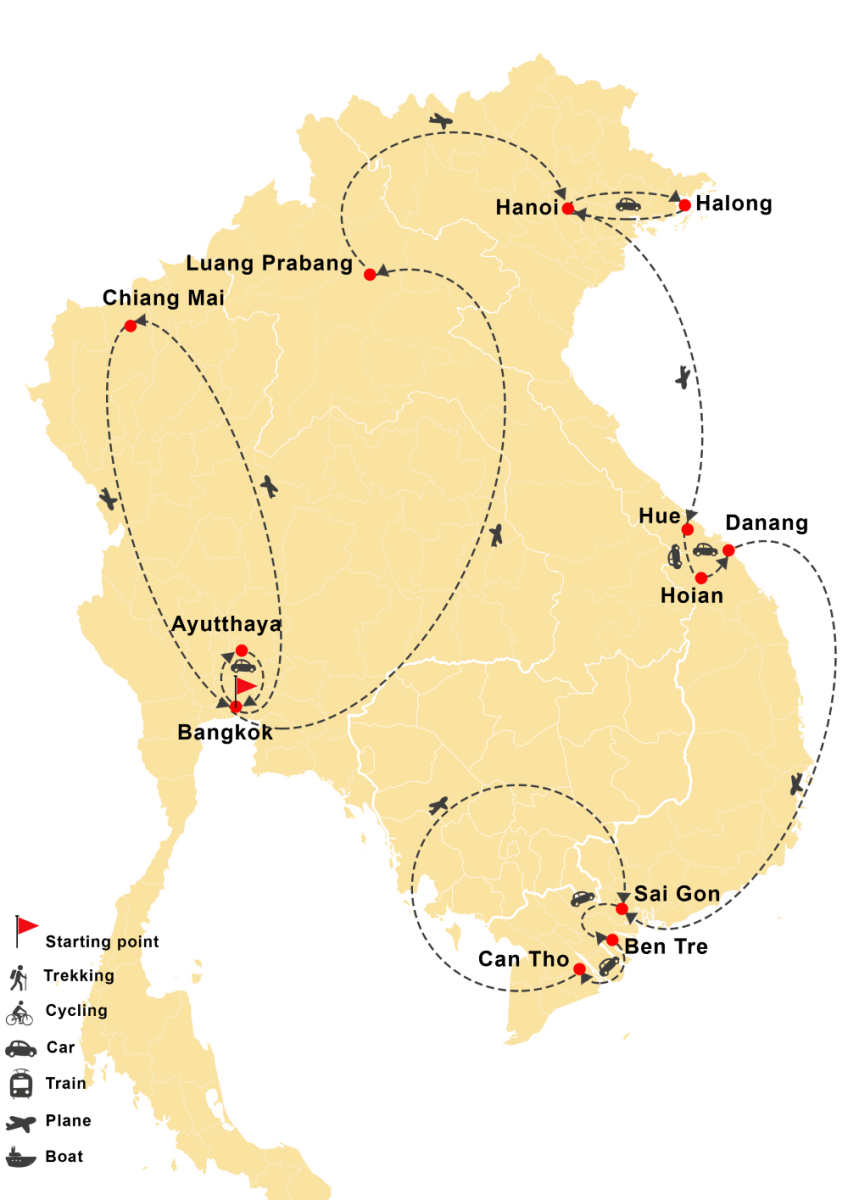 Gastronomy in Thailand & Indochina 19D18N
