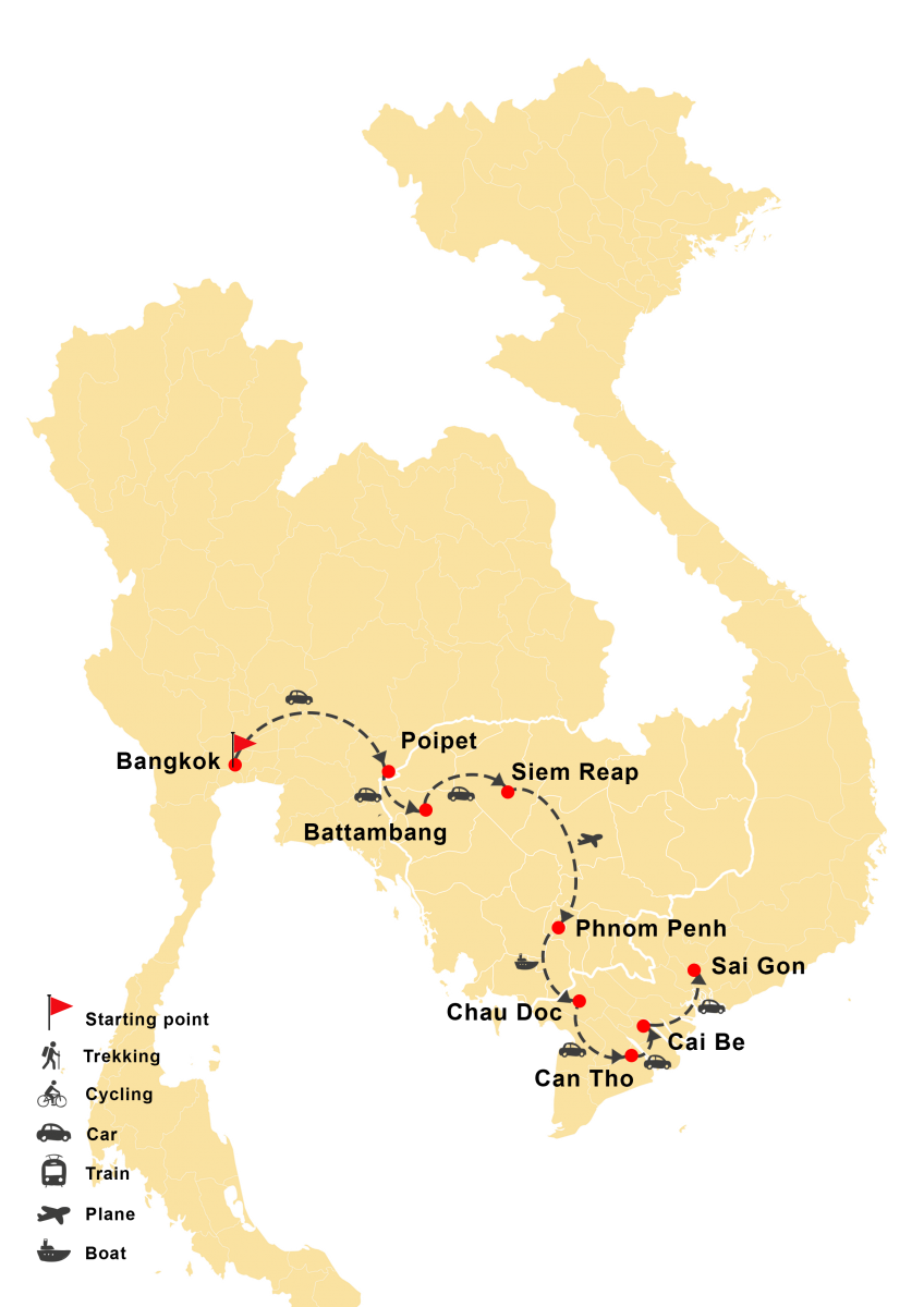 Thailand, Cambodia & Vietnam Border Crossing 15 Days