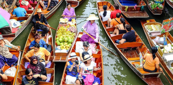 Day 3: Bangkok -Damnoen Saduak Floating market- Hua Hin (B)