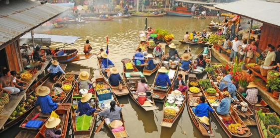 Day 3: Bangkok – Damnoen Saduak Floating Market – Kanchanaburi (B)