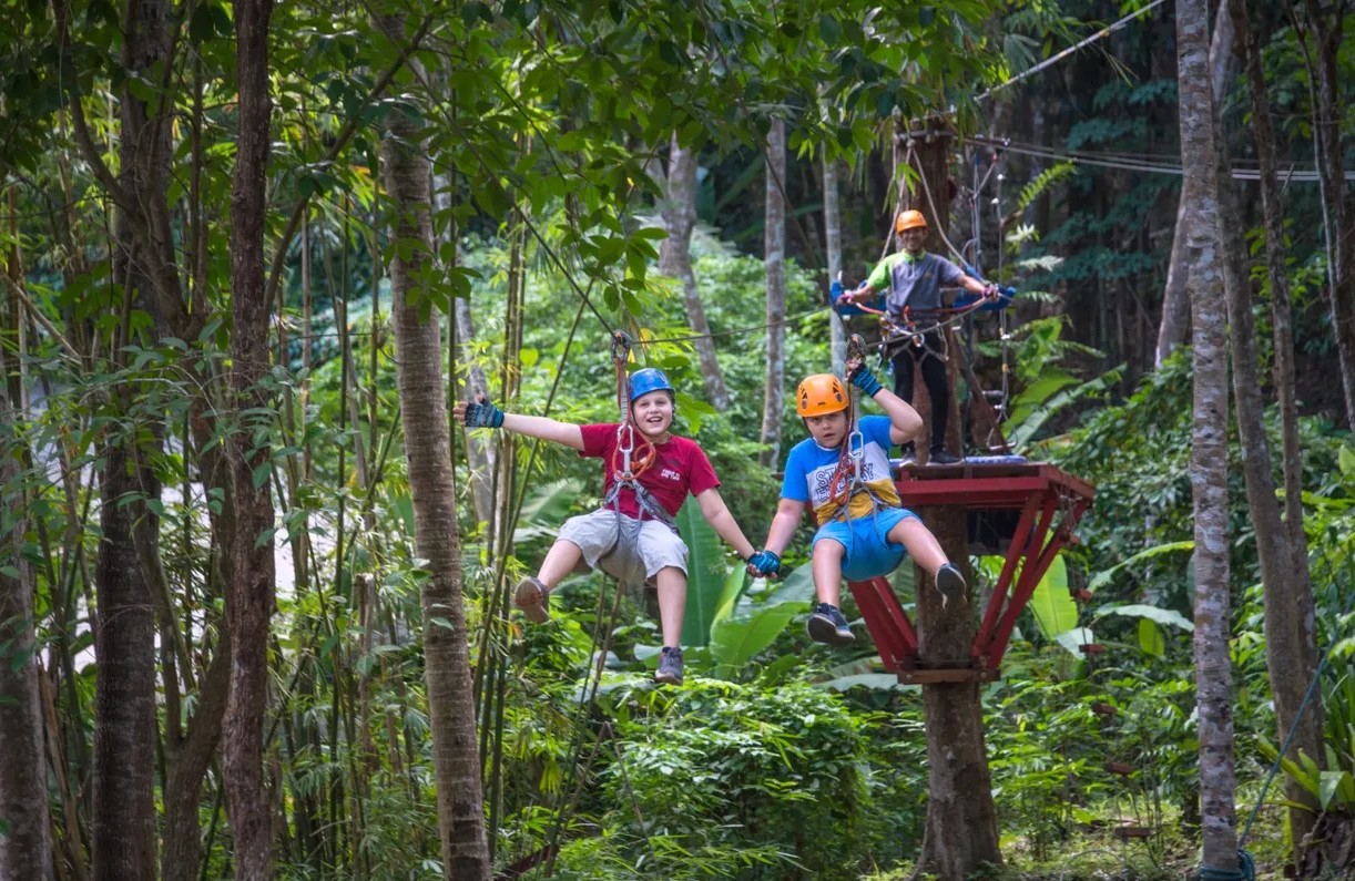 Ziplining at Ao Nang Beach